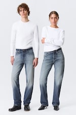 Board Blue - Mittelblau - Orbit Mid Waist Regular Straight Leg Jeans - 0