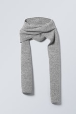 Grey Melange - Hood Scarf - 0