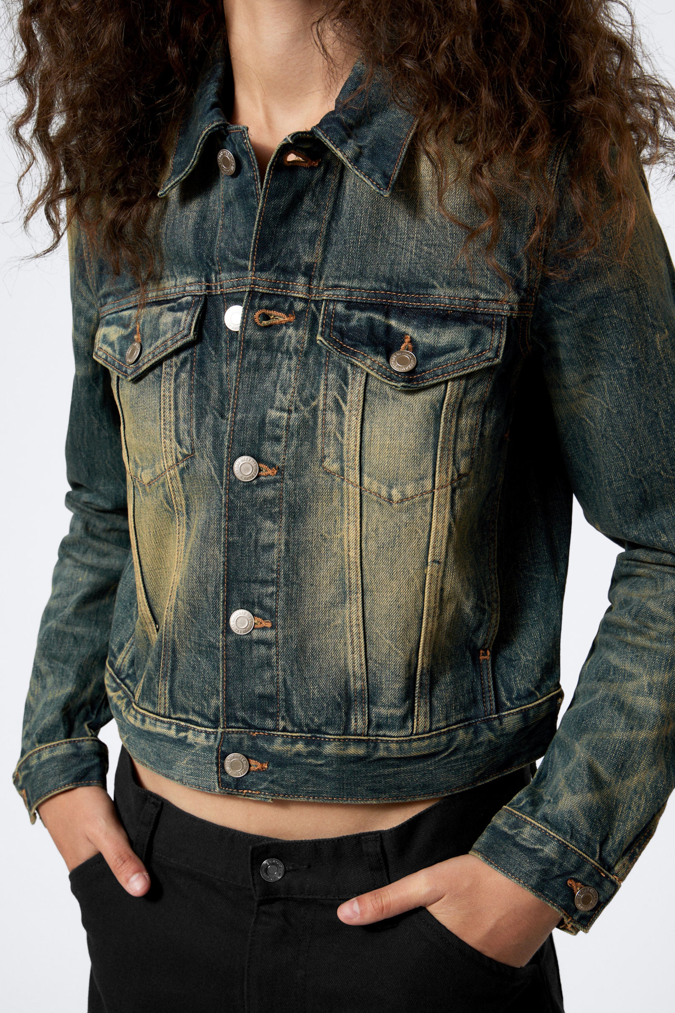 Carson Blue - Dark Blue - Regular Fit Denim Trucker Jacket - 2
