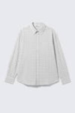Checked White - Oversized Checked Shirt - 3