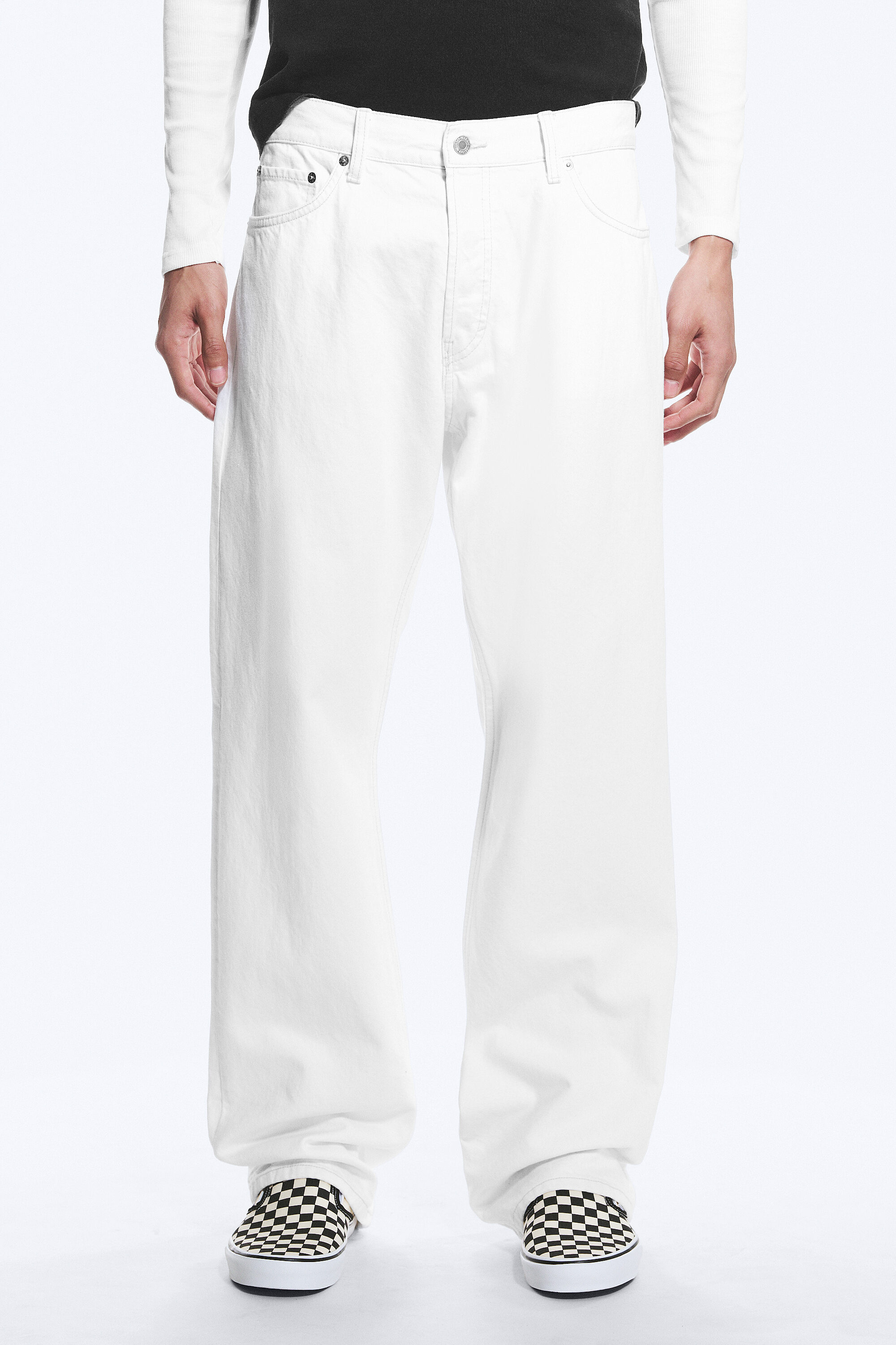 Deuxieme Classe Loose Jeans ホワイト34 dual high waisted loose wide jeans - White | Weekday DK