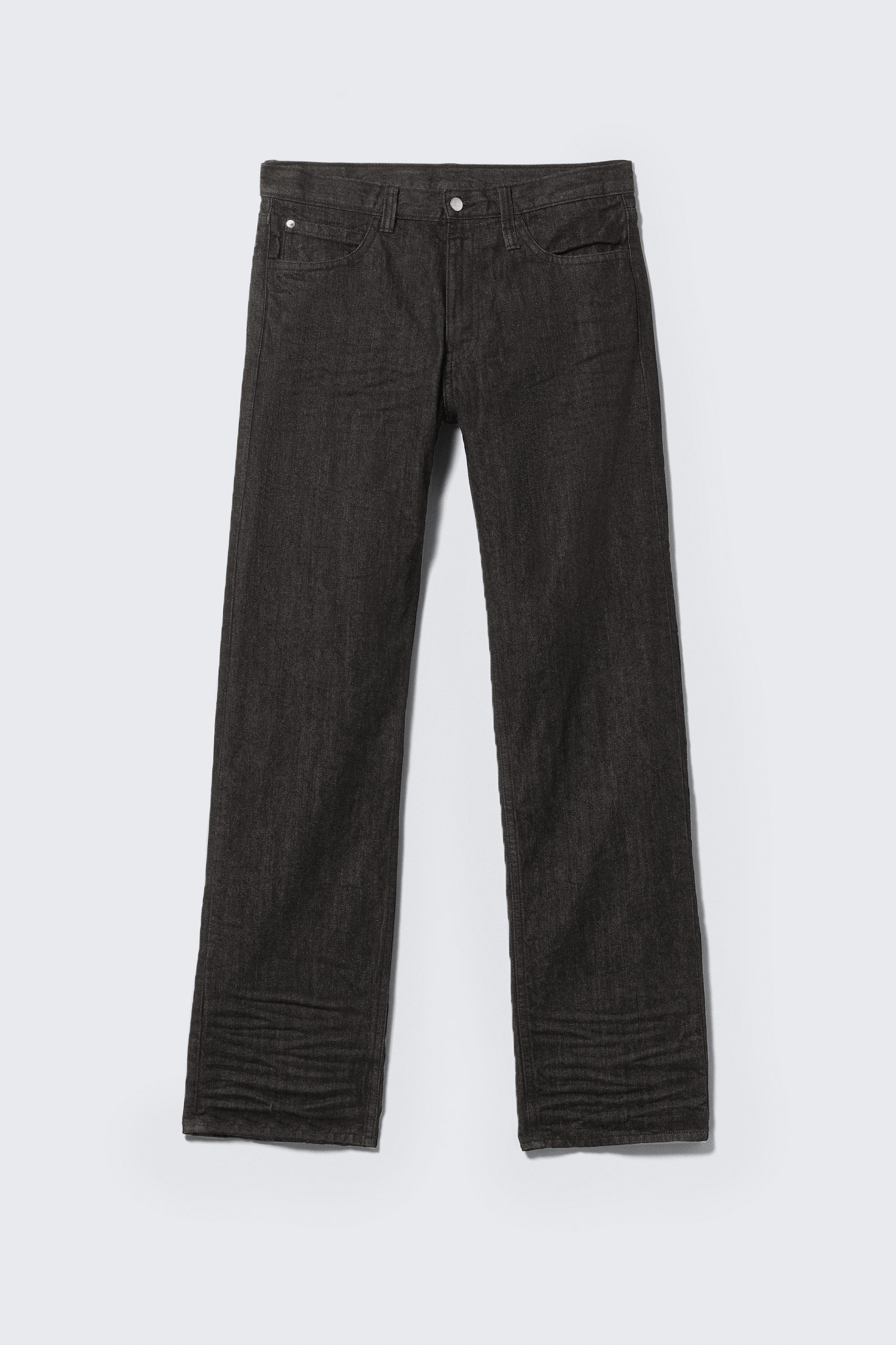 anti unisex low waist regular straight jeans - Extra Black Rinse