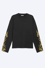 Black - Riftborn - Great Boxy Graphic Long Sleeve T-shirt - 0