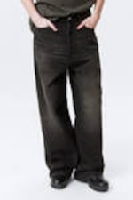 Deep Night - Black - Astro Loose Baggy Leg Jeans - 1