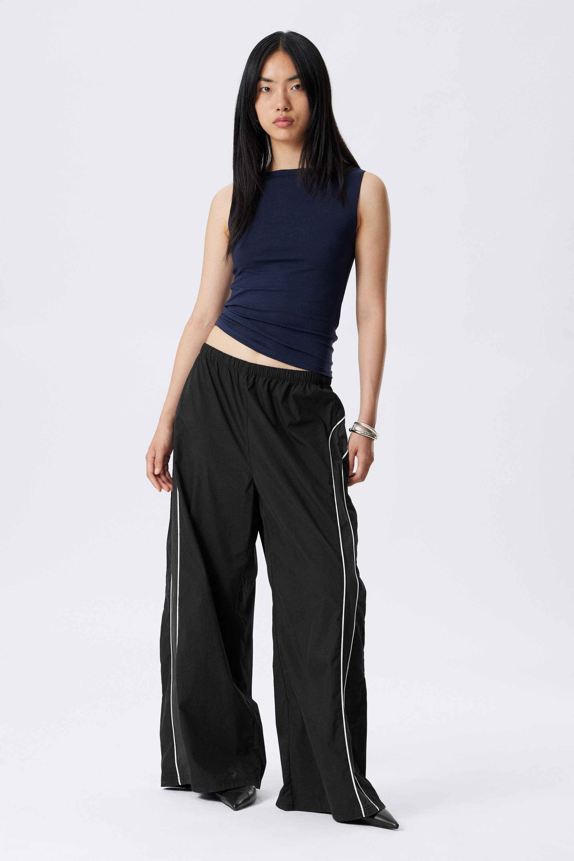 Donkerblauw - Annie zachte mouwloze top met boothals - 2