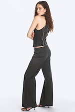 Dunkelgrau - Low Rise Structured Trousers - 2