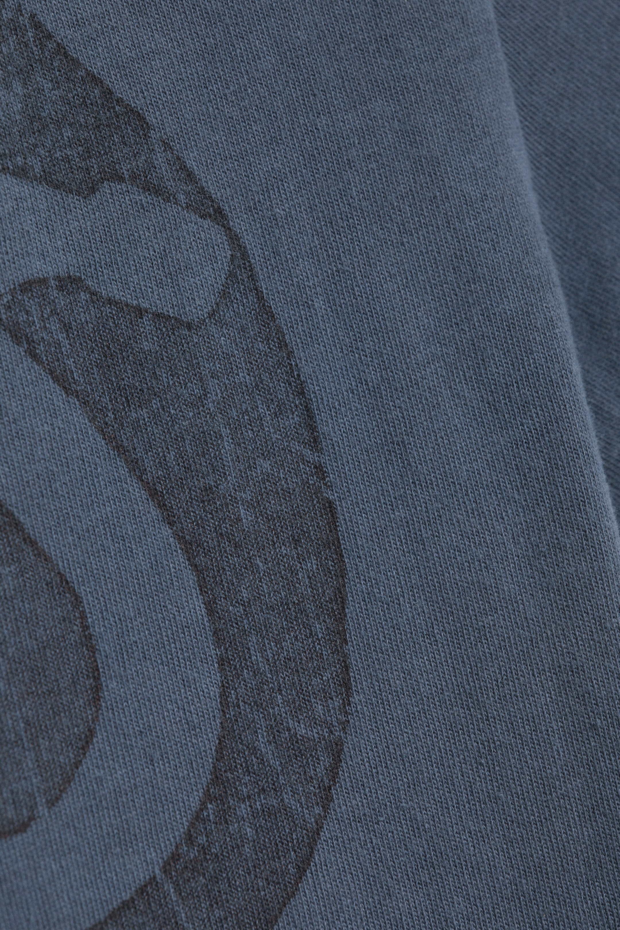 Dark Blue - Pretzels - Boxy Printed Short-Sleeved T-shirt - 2