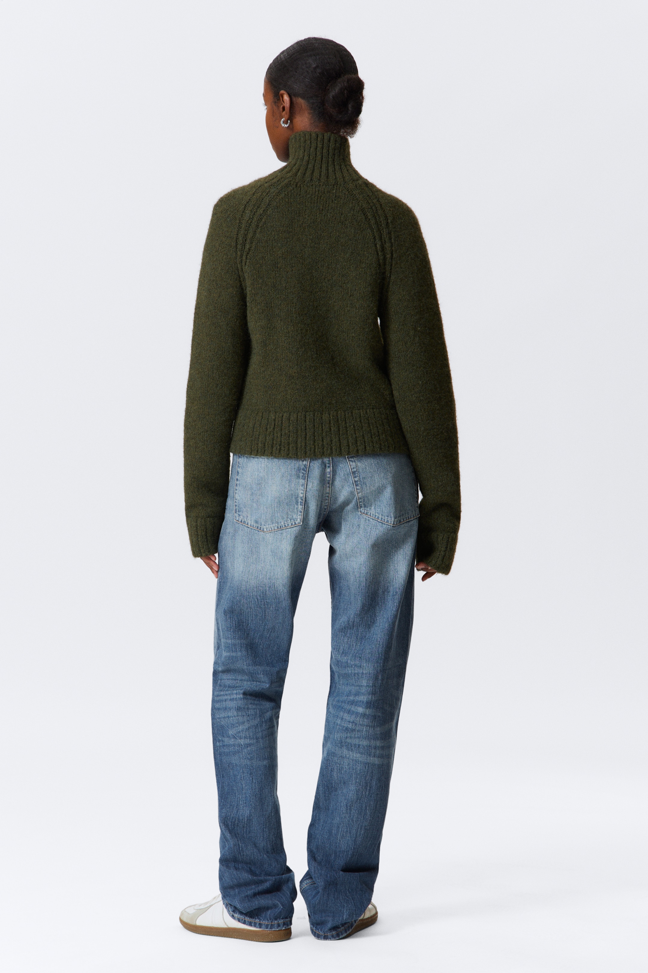 Zobacz większy obraz: Kardigan z suwakiem Soft Knitted - Ciemny Mossy Green - ONA | H&M PL 4