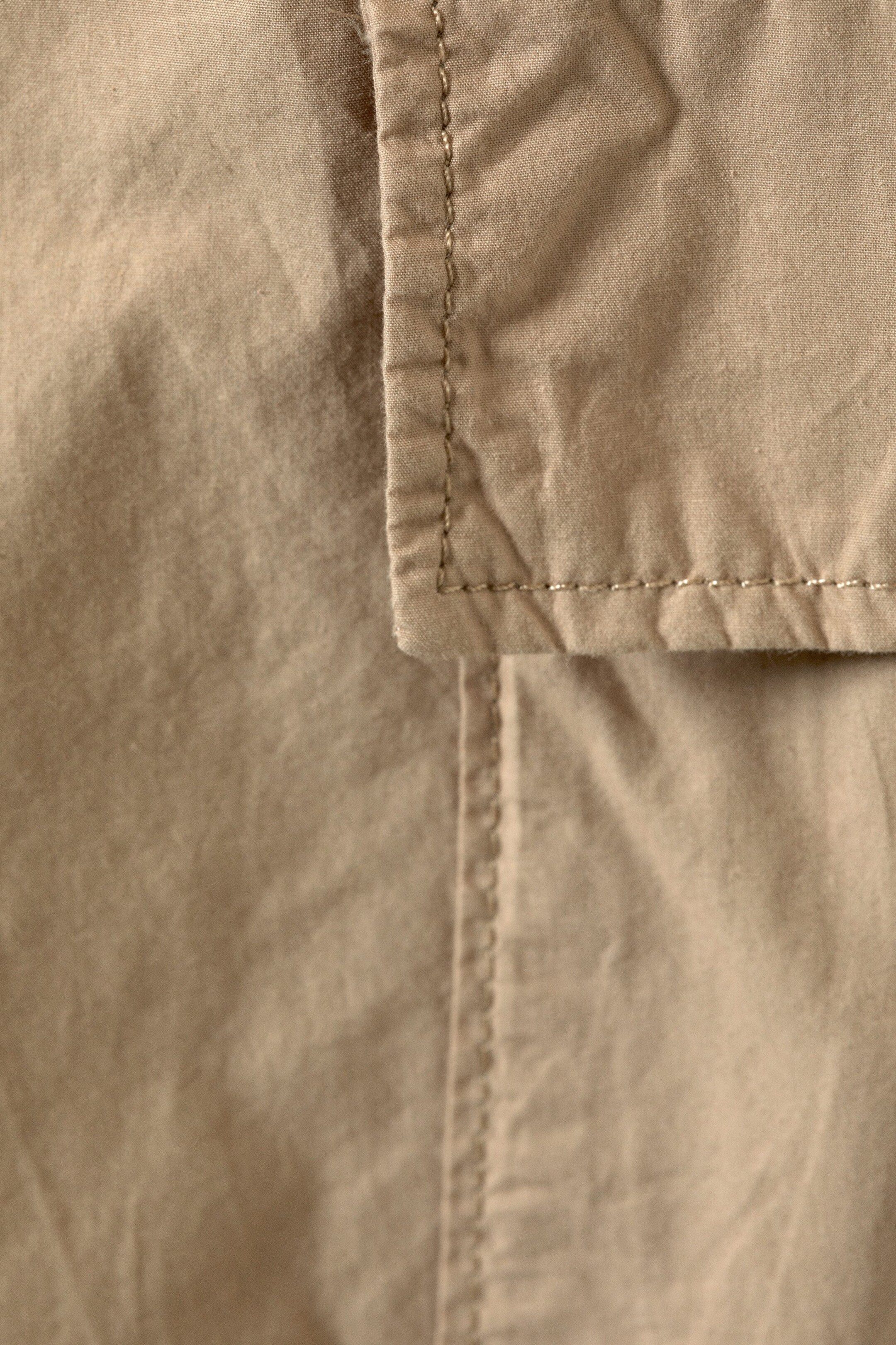 Beige - Parachute Loose Cargo Trousers - 1