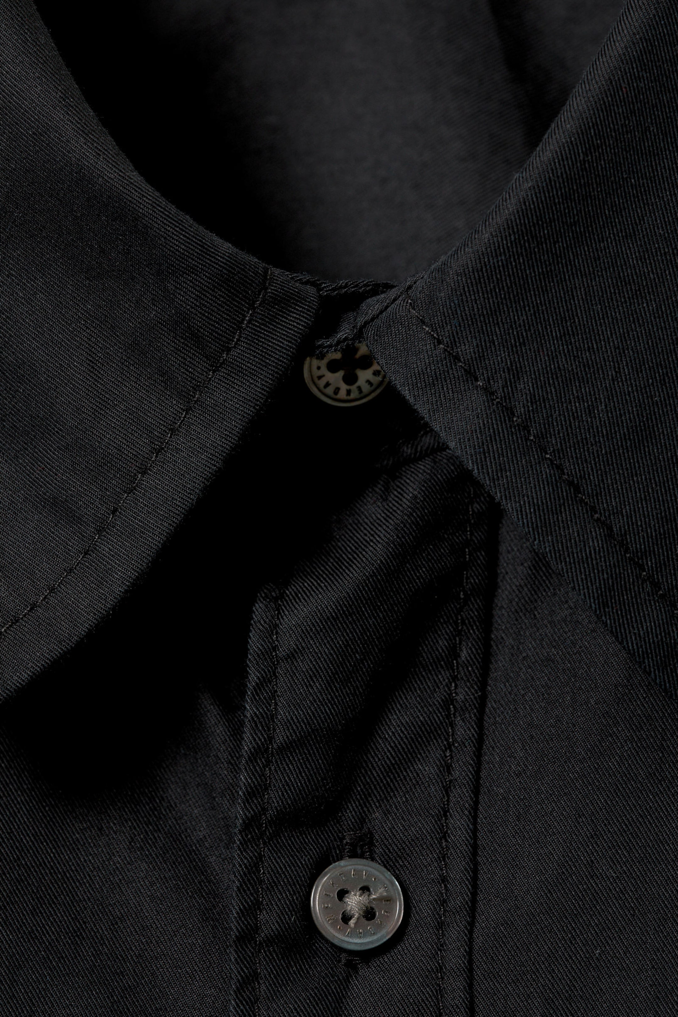 Schwarz - Oversized-Hemd aus Baumwoll-Viskose - 2