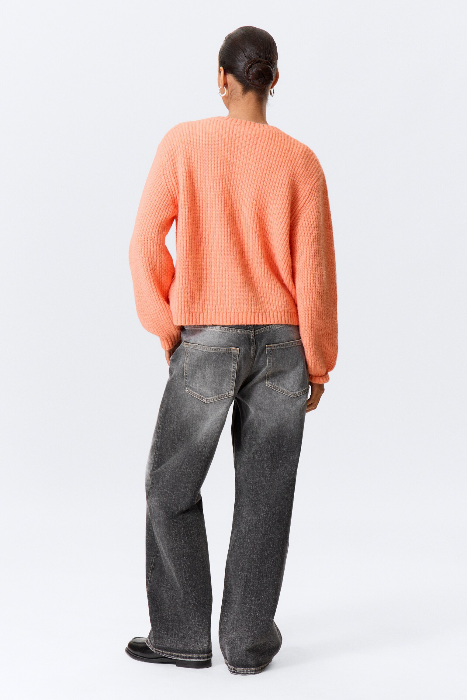 Soft Knitted Cardigan - Light Orange/Beige/Light Yellow - 4