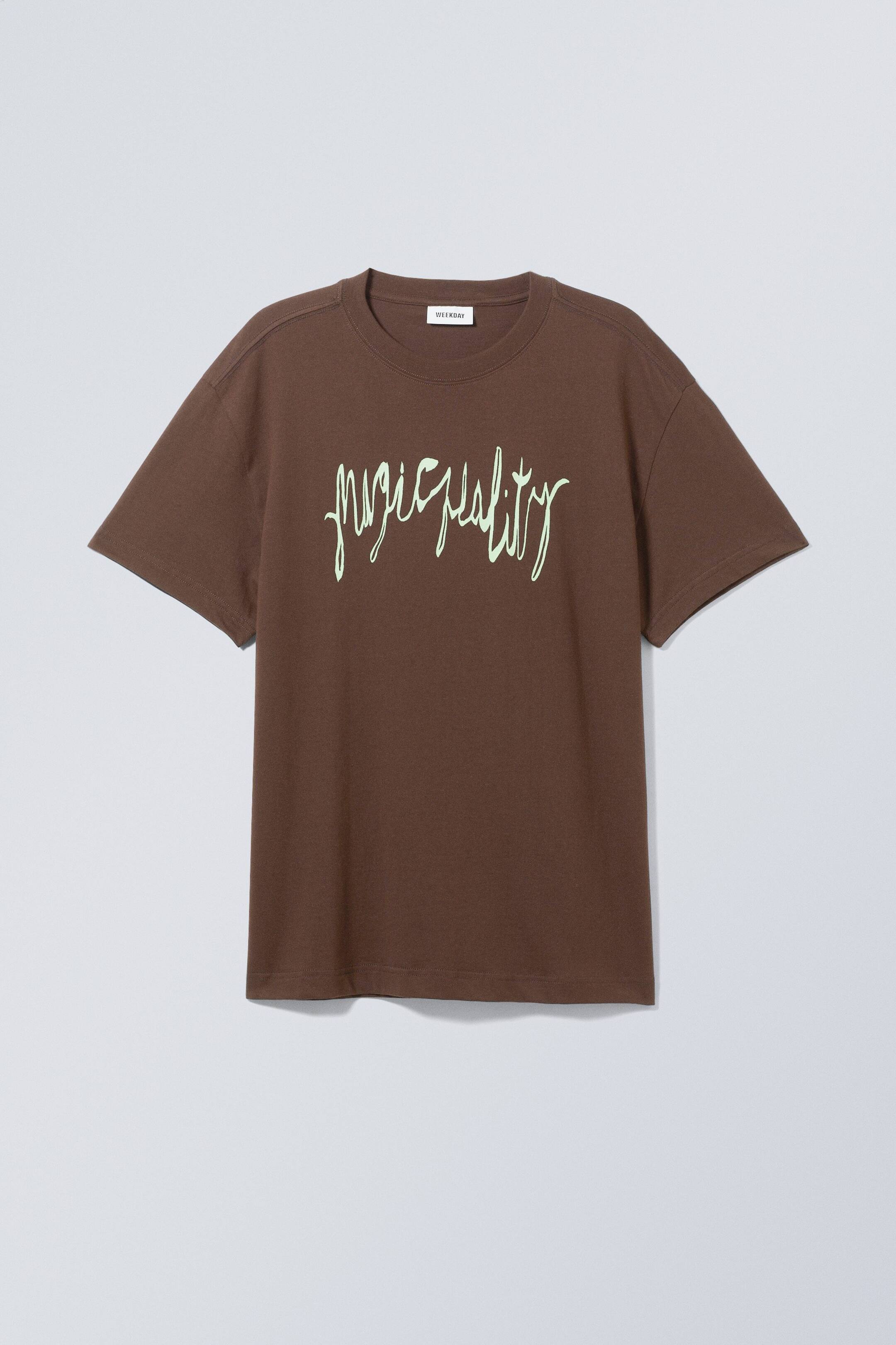 View larger image: Oversized Graphic Printed T-shirt - Brown - Men | H&M GB 1