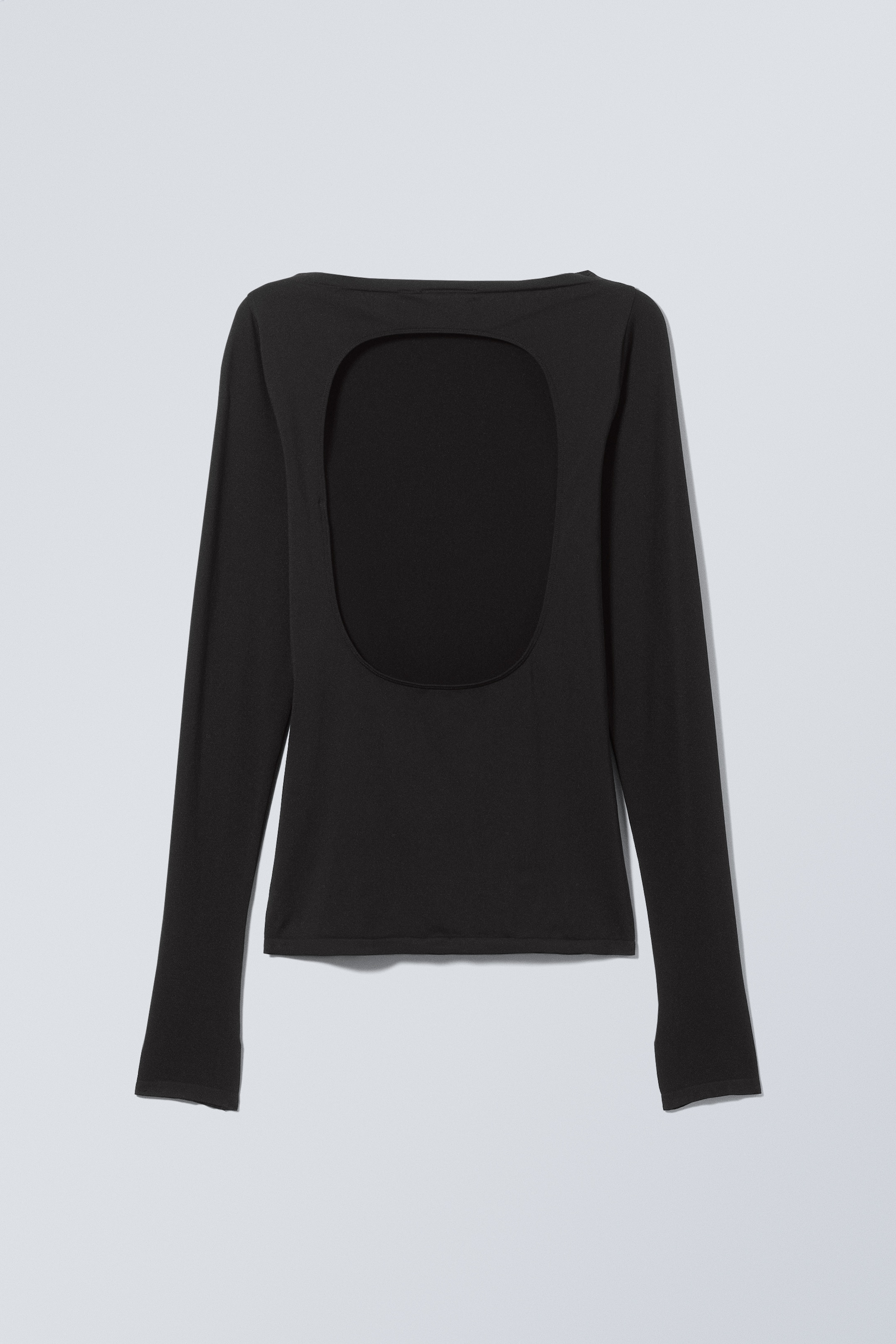View larger image: Open Back Seamless Longsleeve Top - Black - Ladies | H&M GB 2