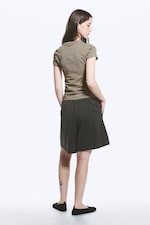 Dark & Light Mole Stripes - Slim Short-Sleeved Cotton T-shirt - 2