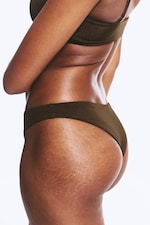 Marron foncé - Bas de bikini brésilien - 1