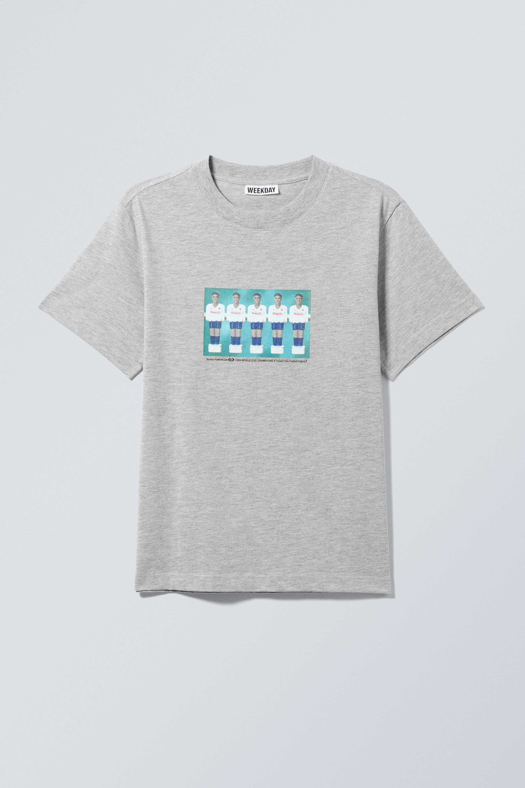 Ver imagen más grande: Camiseta boxy con estampado gráfico - Gris claro - Equipo de fútbol - HOMBRE | H&M ES 1