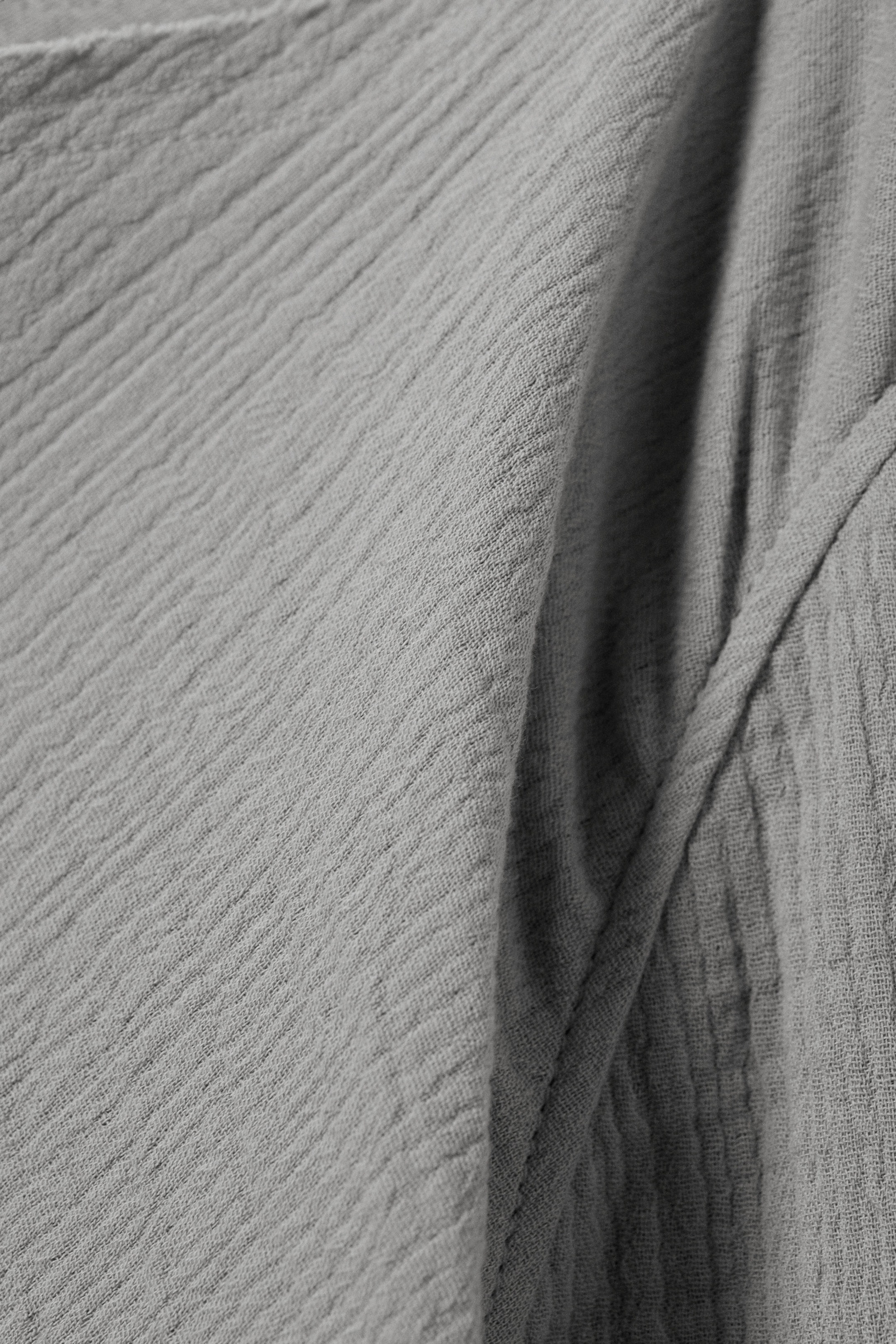 Dusty Grey - Long-Sleeved Raw Edge Boatneck Top - 2