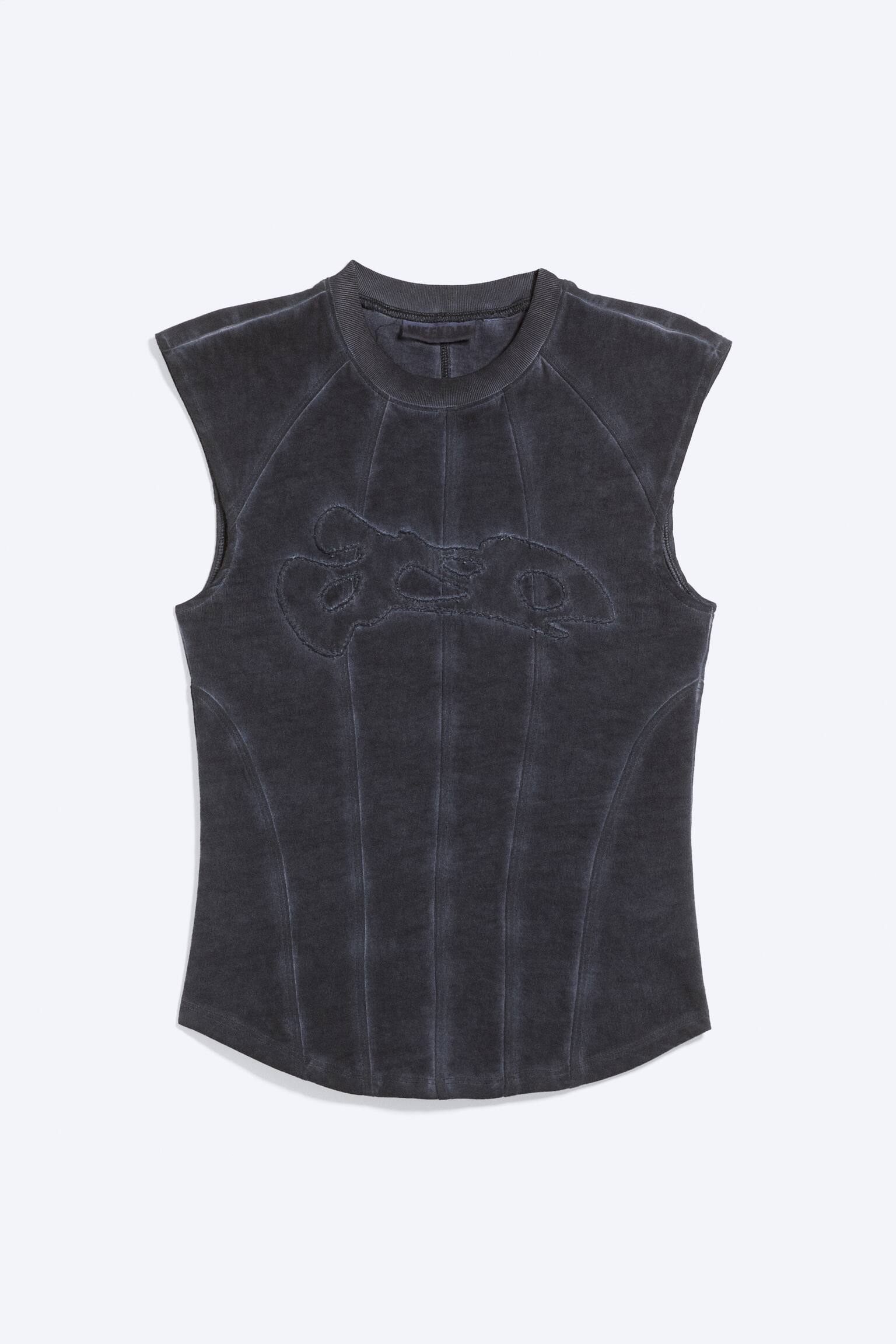 Cutline Tank Top - Dark Blue - 1
