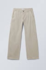 Dusty Mole - Loose Carpenter Canvas Trousers - 0