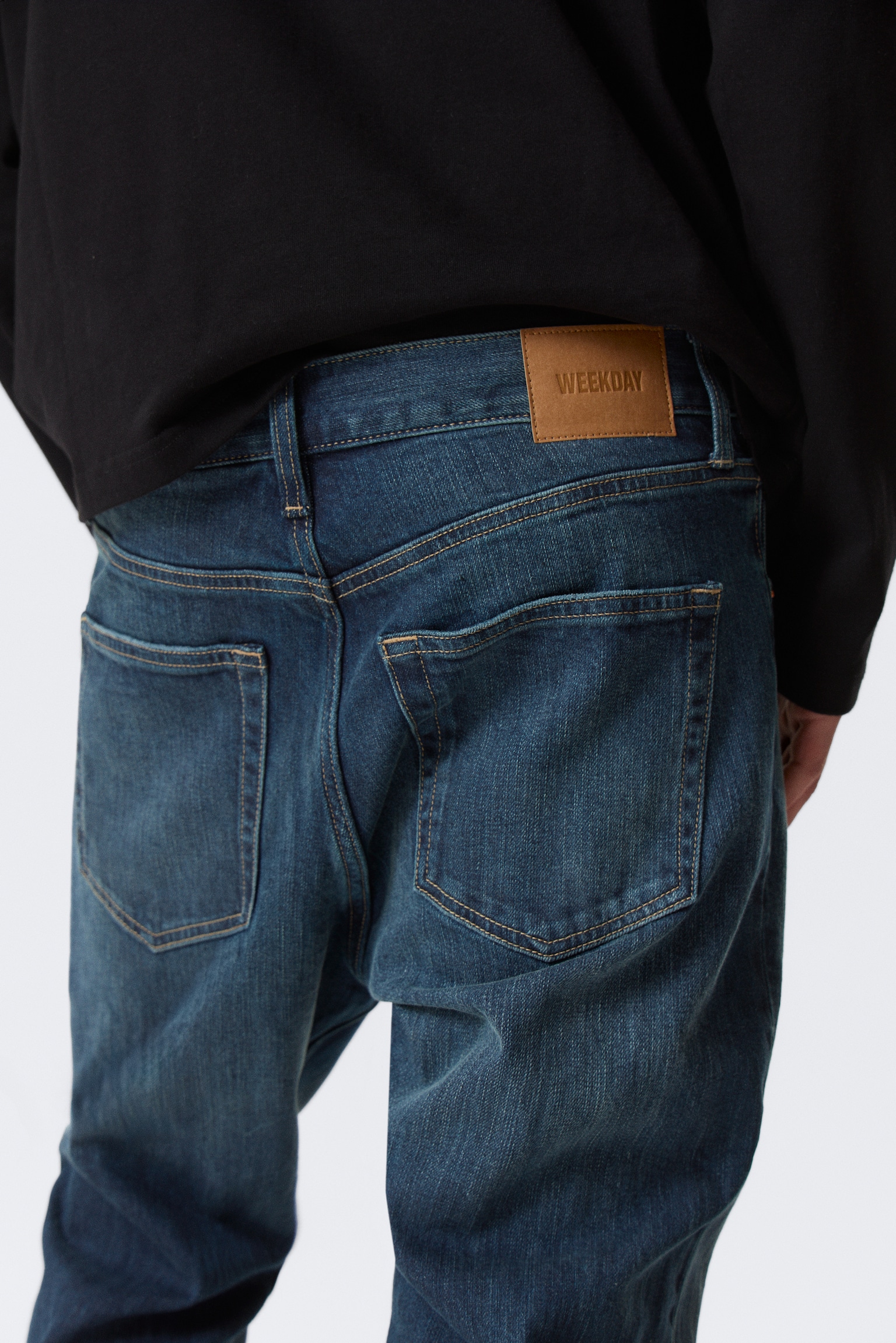 Orion Mid Rise Slim Fit Straight Leg Jeans - Deep Ocean Blue - Dunkelblau - 7