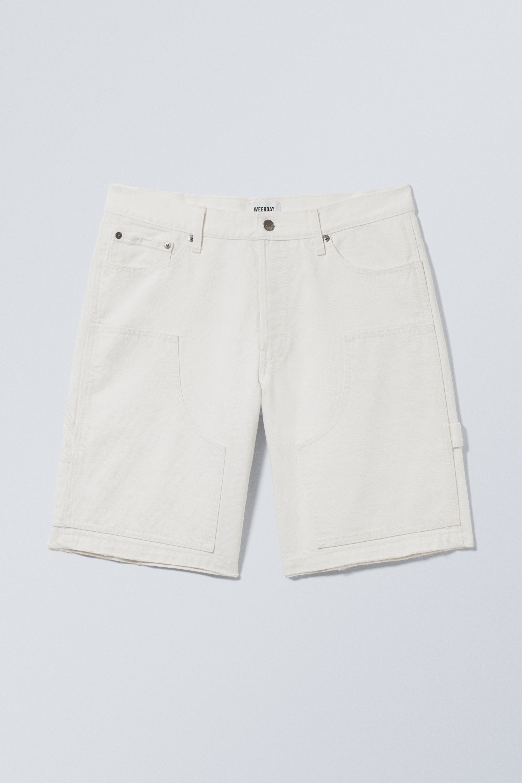 Staubiges Weiß - Zimmermanns-Denim-Shorts mit niedrigem Bund - 0