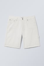 Staubiges Weiß - Zimmermanns-Denim-Shorts mit niedrigem Bund - 0