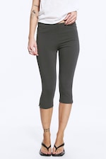 Mörkgrå - Mid waist capribyxor - 1