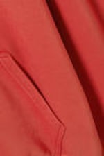 Rood - Rechte middelzware hoodie met rits - 4