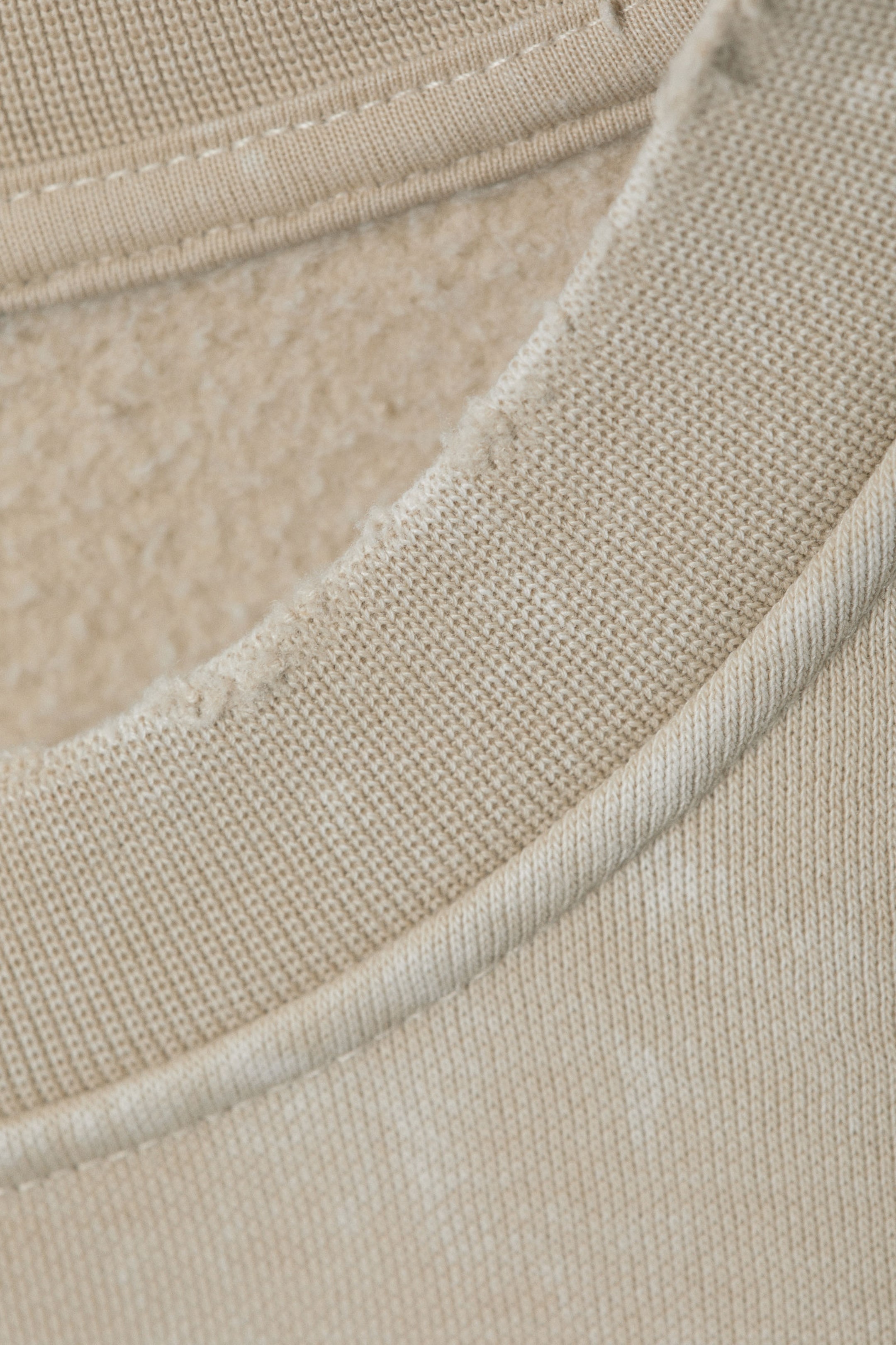 Washed Dusty Beige - Long-Sleeved Oversized Slouchy Sweatshirt - 4