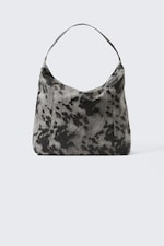 Black & White - Cow Print - Square Cow Shoulder Bag - 0
