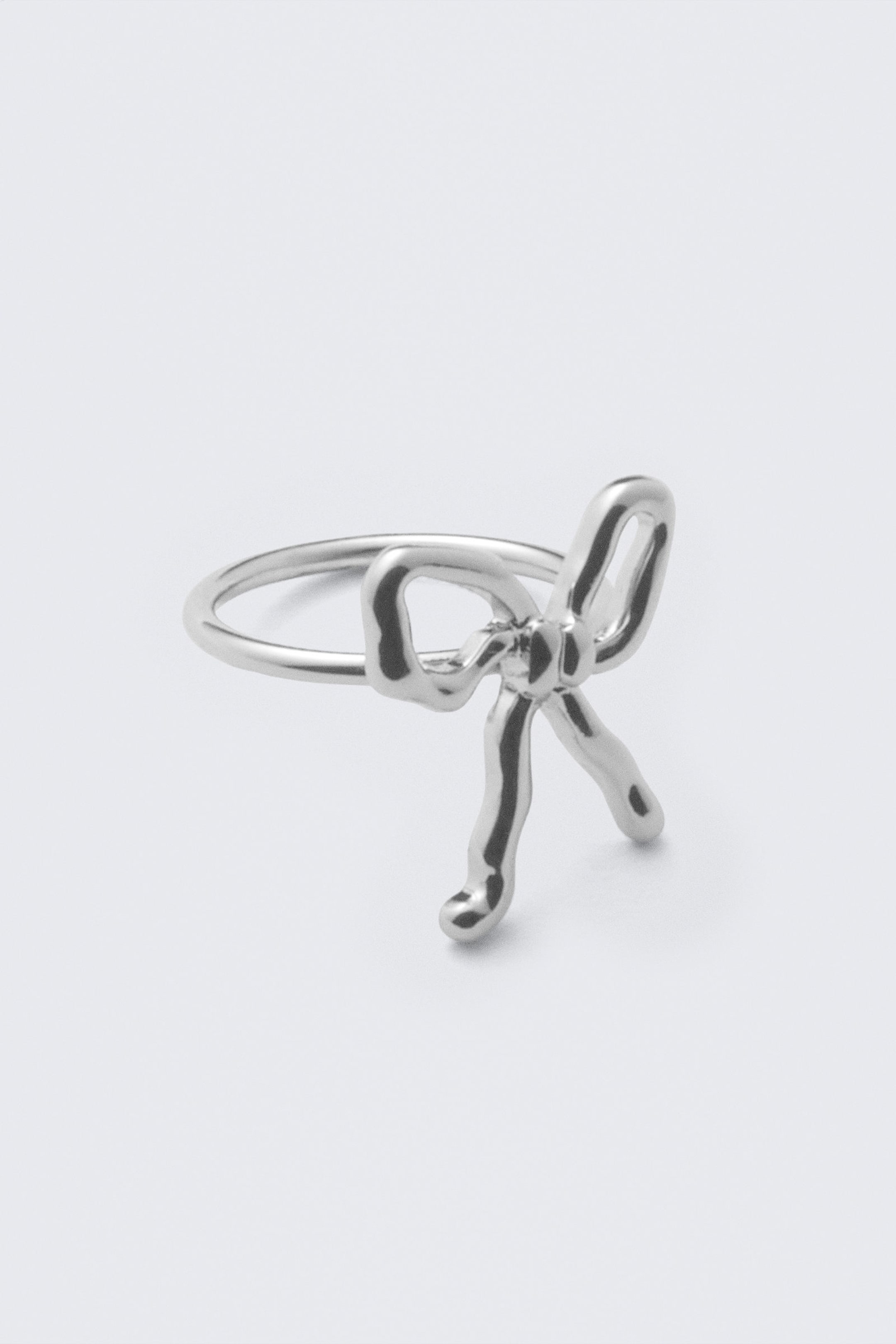 Silver - Ring Med Rosett