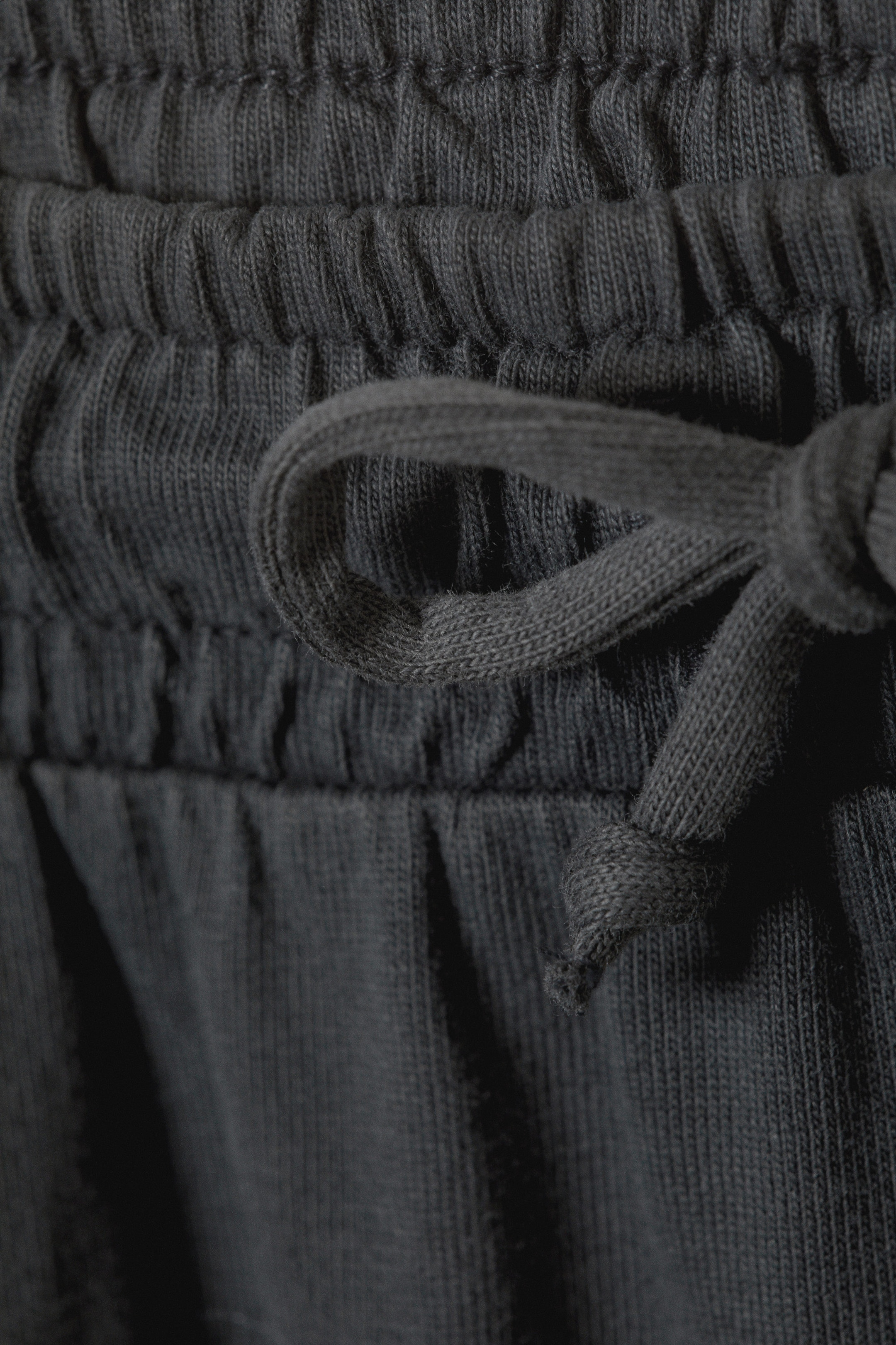 Tvättad mörkgrå - Sweatpants med lös passform och vida ben i bomull - 2