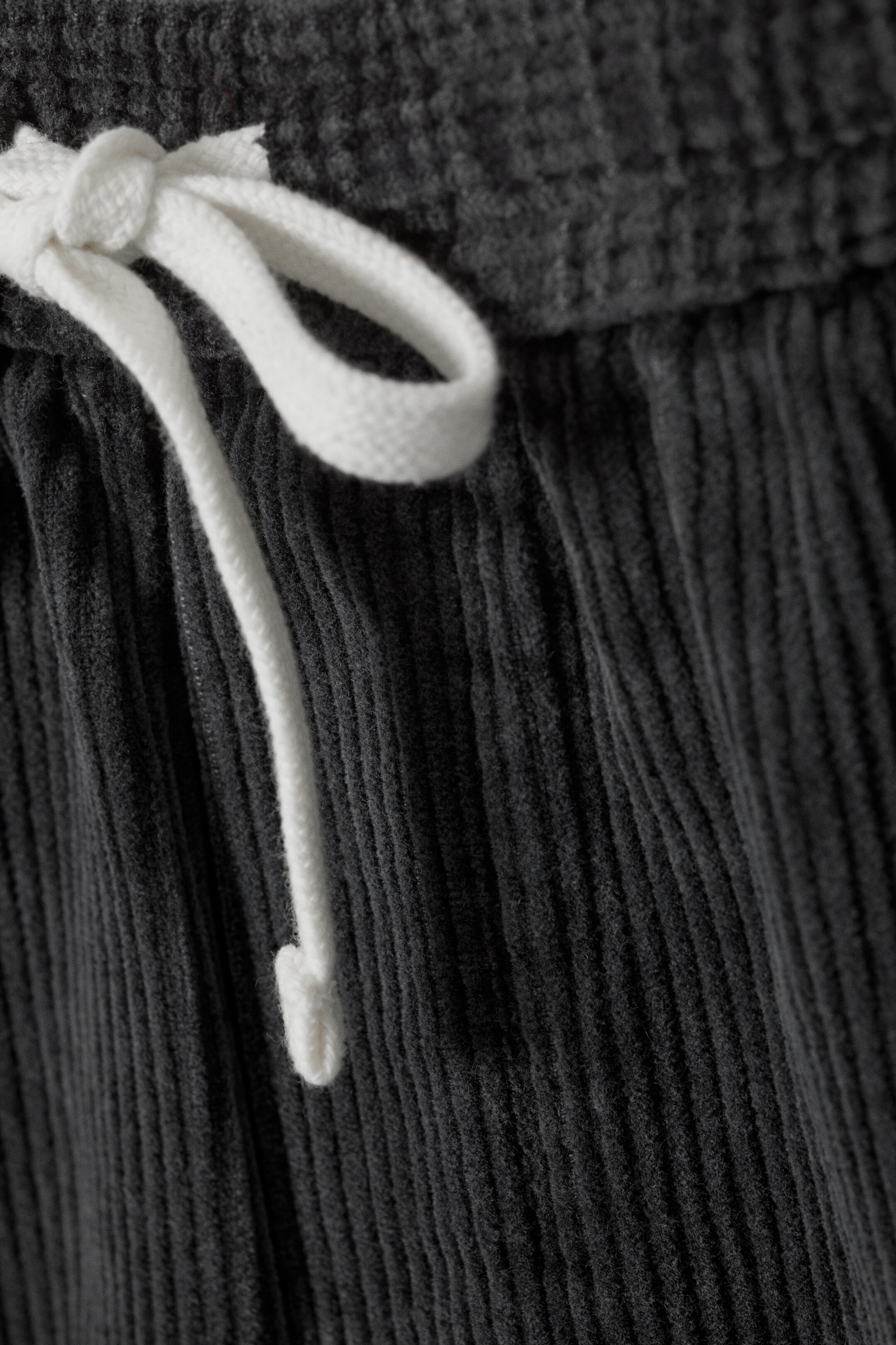 View larger image: Relaxed Corduroy Drawstring Shorts - Black - Men | H&M GB 2