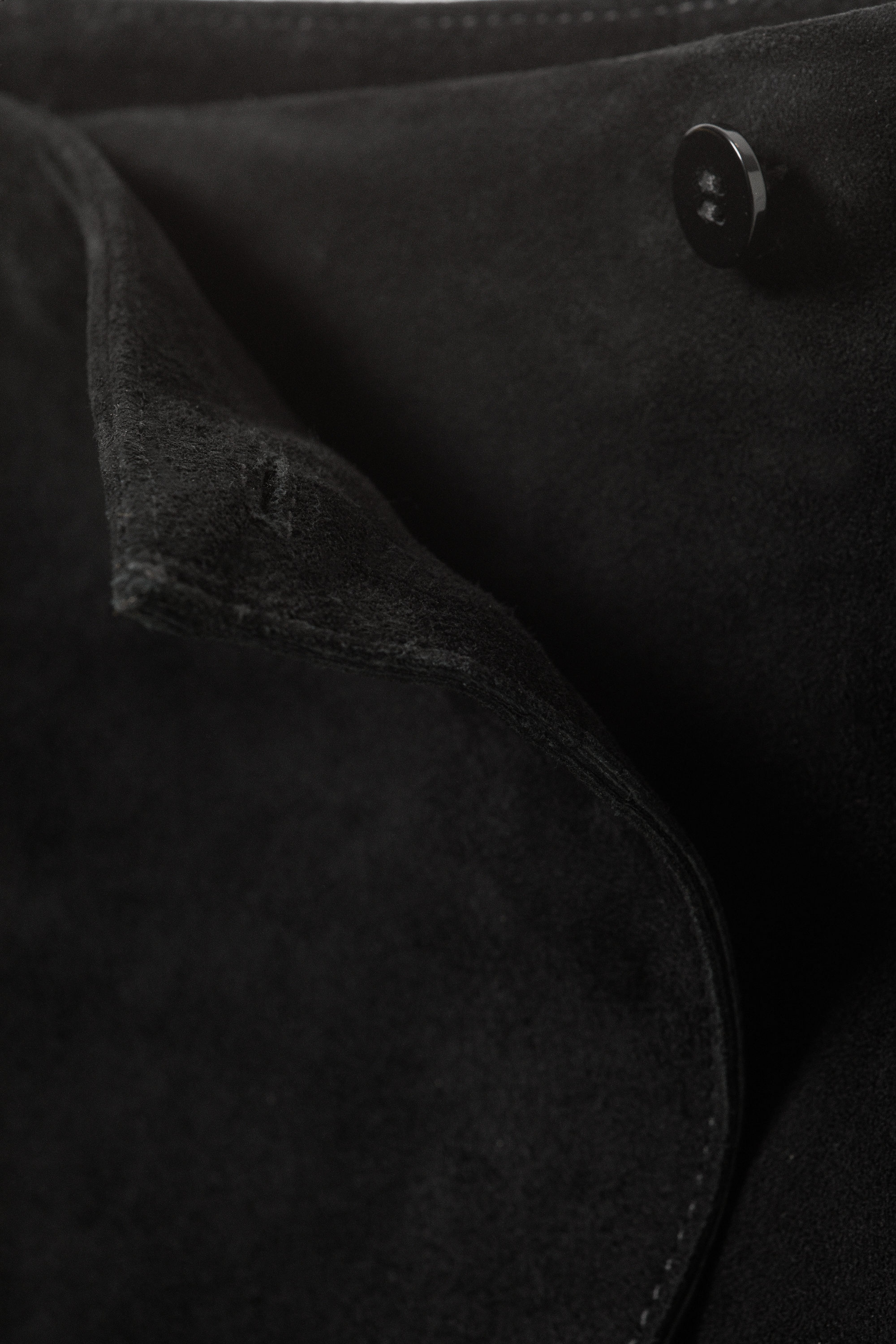 Black - Mini Suede Wrap Skirt - 6