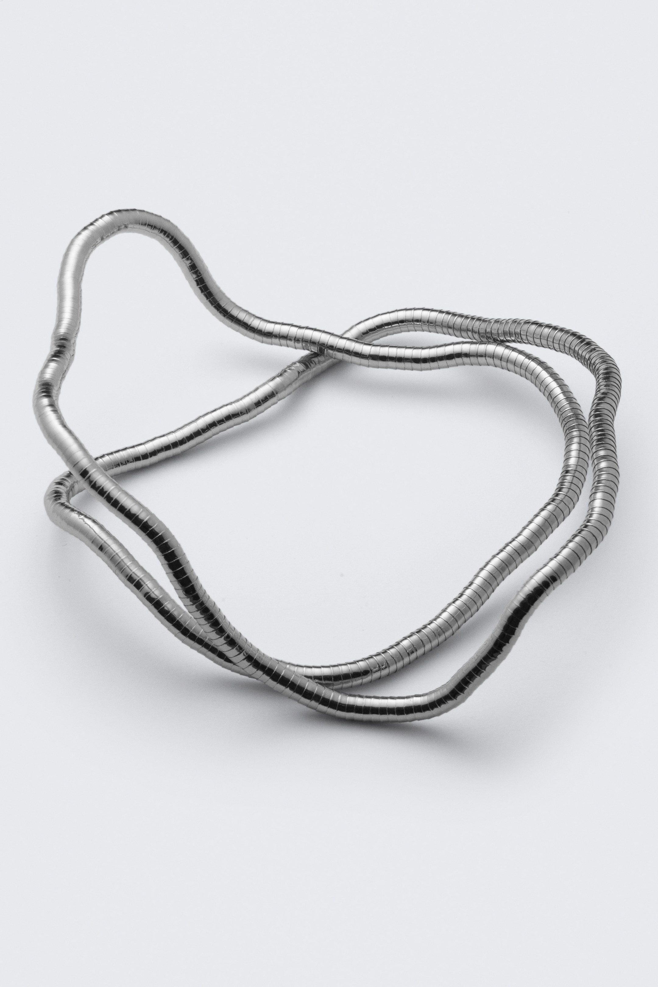 Helles Staubgrau - Schlangen-Halskette - 2