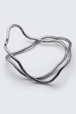 Helles Staubgrau - Schlangen-Halskette - 1