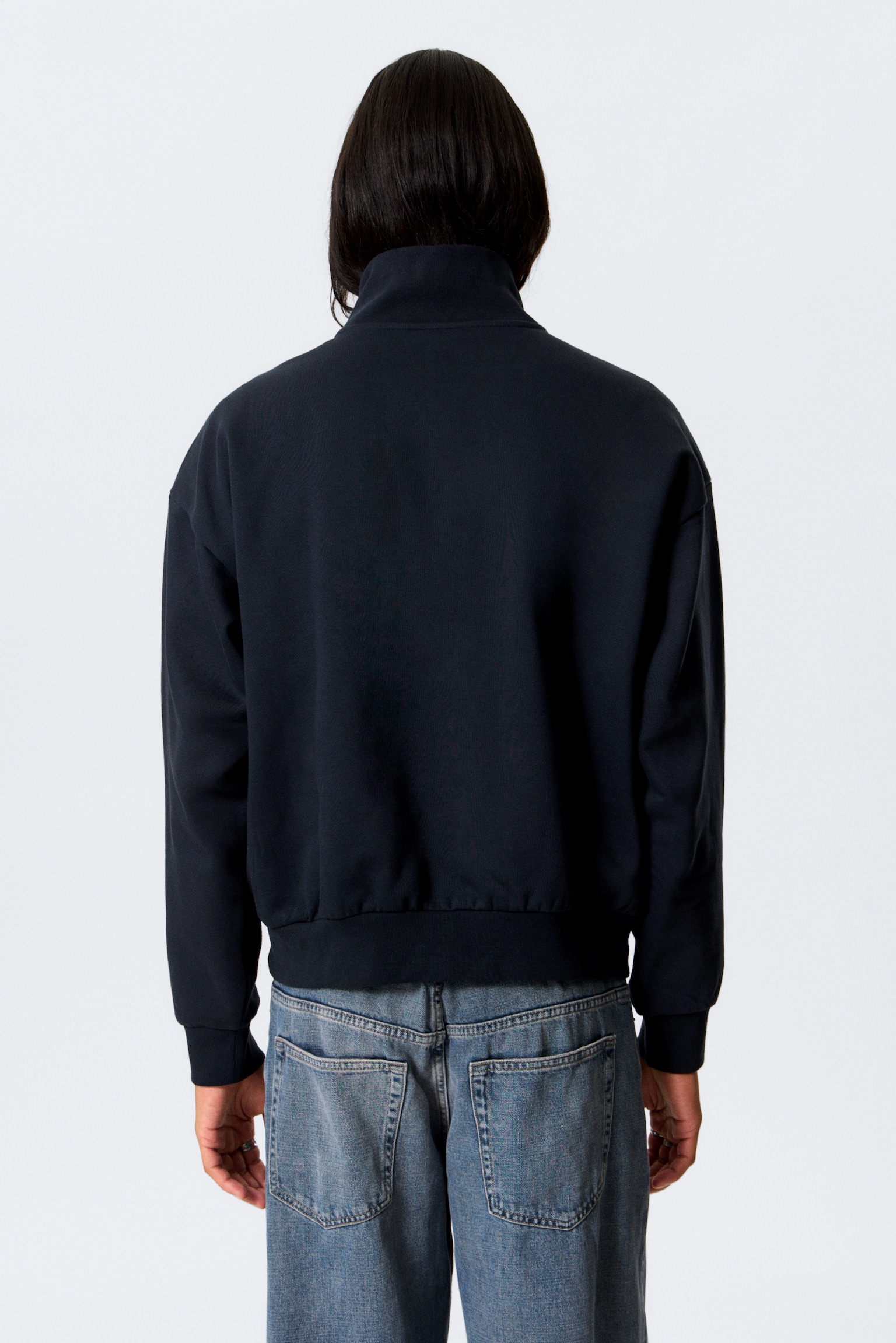Sudadera Loose Half Zip - Azul marino oscuro/Negro/Rojo oscuro - 3