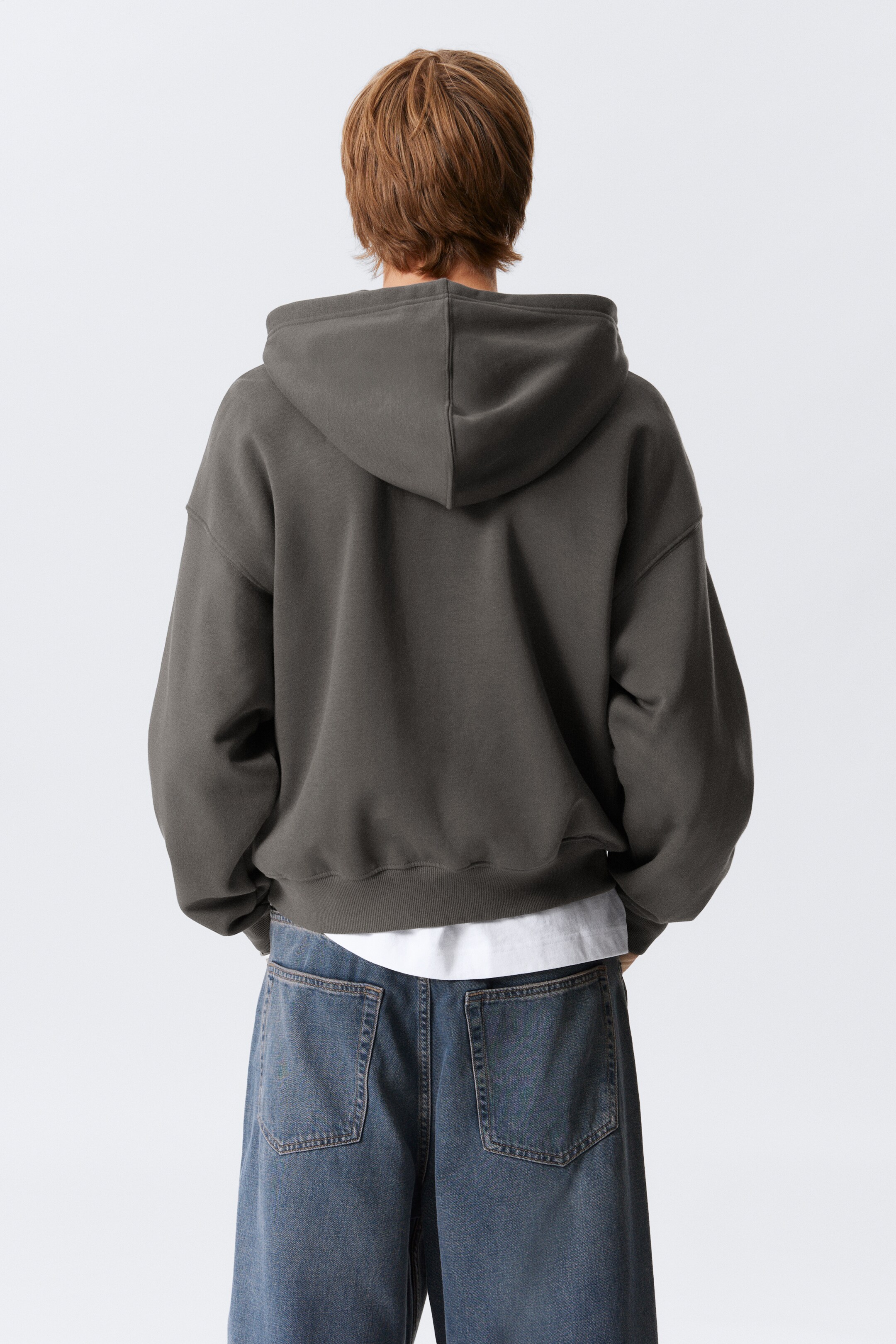 Ver imagen más grande: Sudadera boxy con capucha y cremallera - Gris - HOMBRE | H&M ES 3