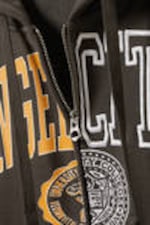 Dark Grey - Angel City - Boxy Graphic Zip Hoodie - 1
