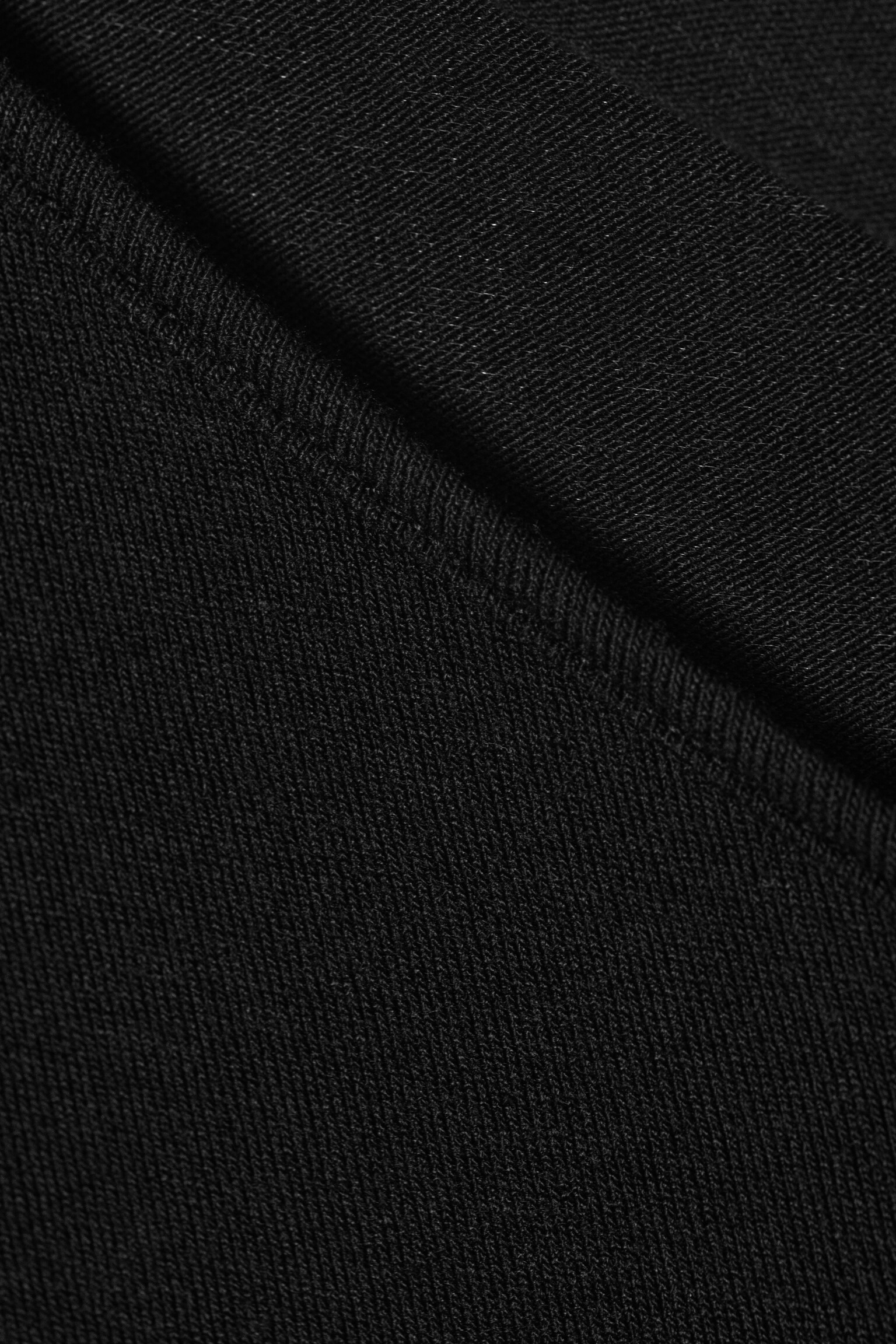 ASYMMETRIC RIB LONG SLEEVE - Black - 5
