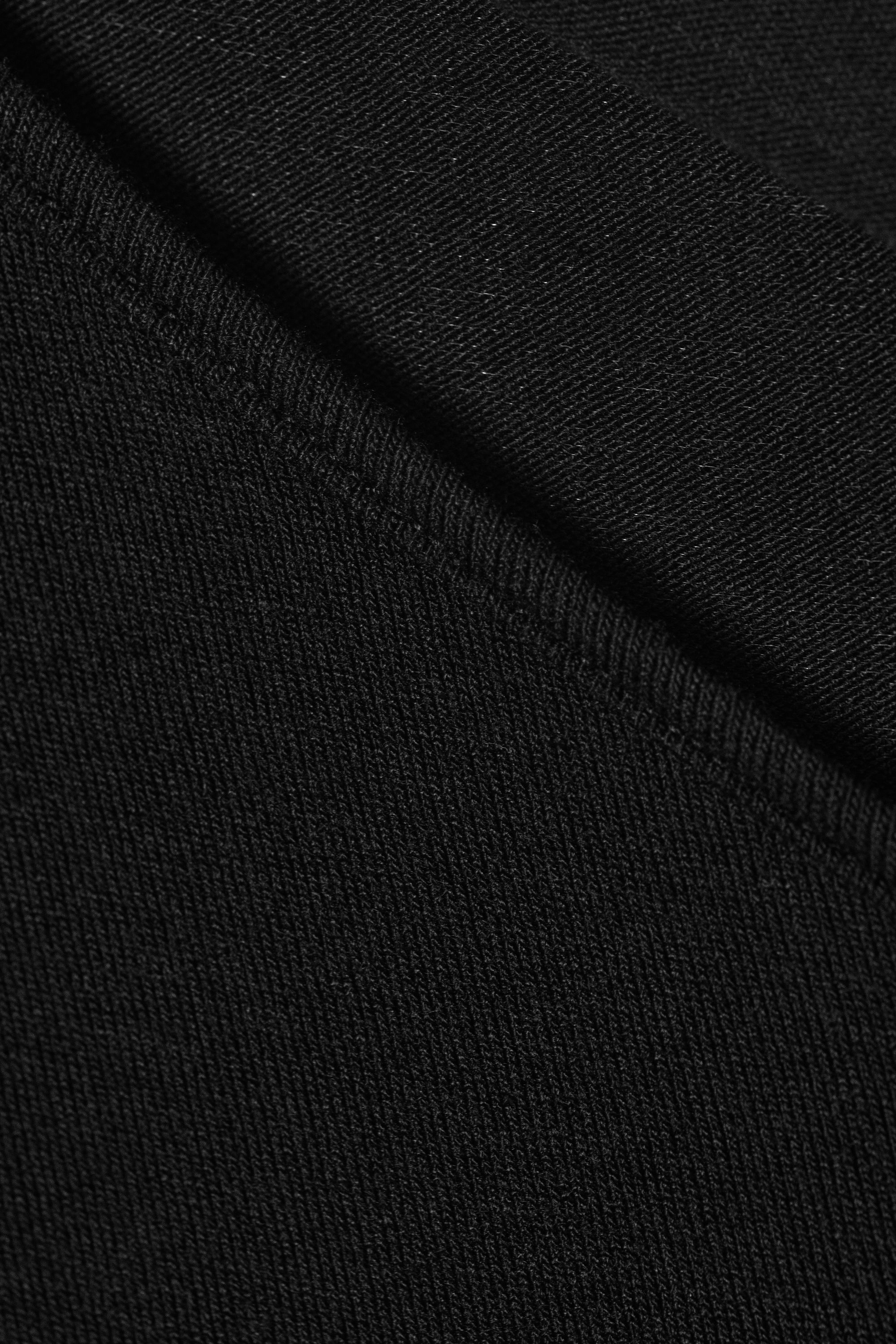Schwarz - GERIPPTES ASYMMETRISCHES LONGSLEEVE - 2