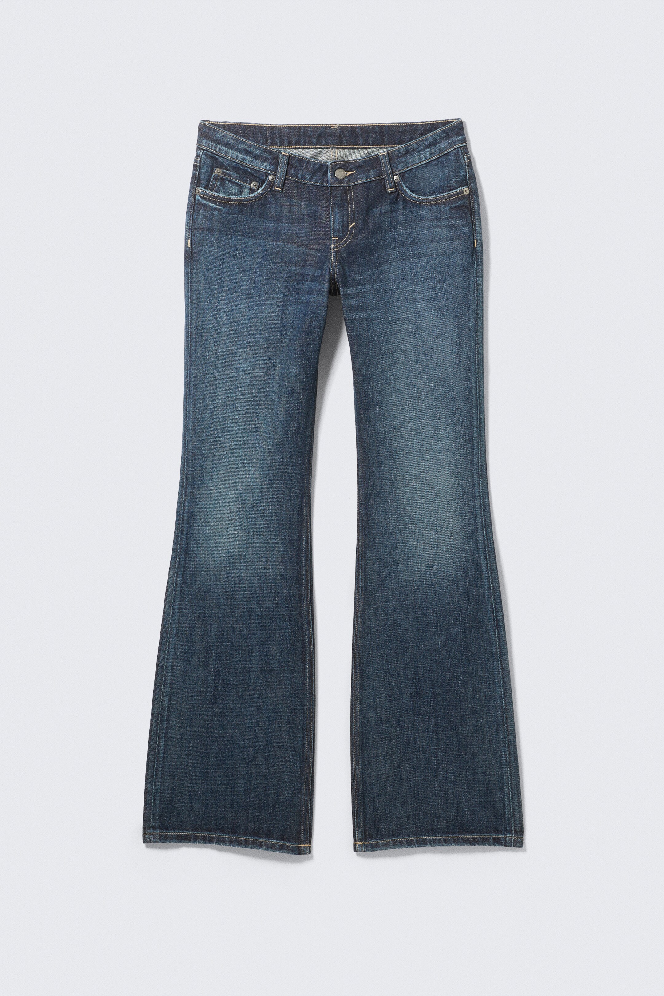 Ingrandisci l'immagine: Nova Low Rise Slim Bootcut Leg Jeans - Deep Sea Blue - Dark Blue - DONNA | H&M CH 6