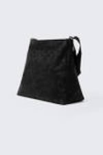 Black - Medium Zip Shoulder Bag - 1