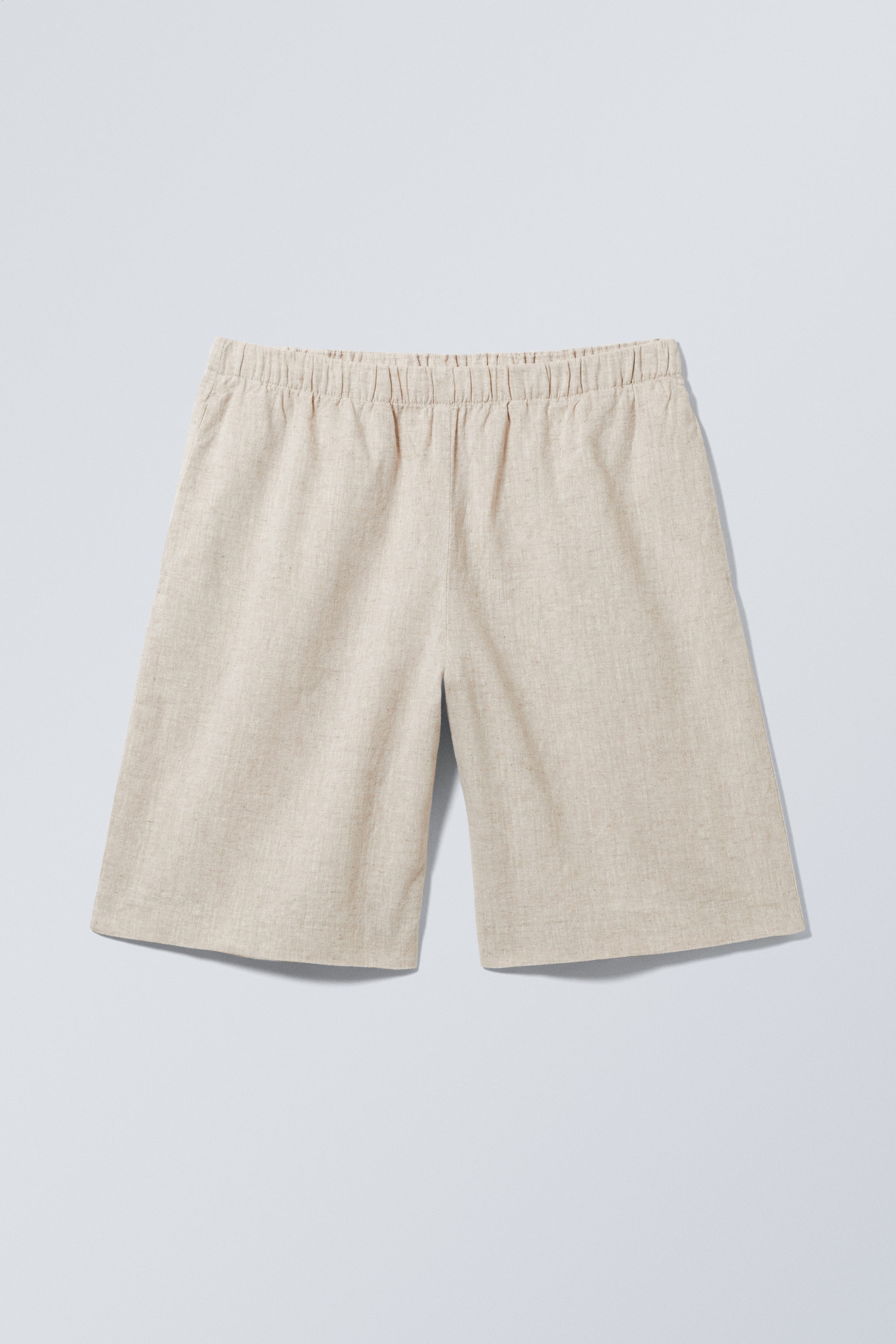 Ecru - Relaxed Linen Blend Shorts - 0