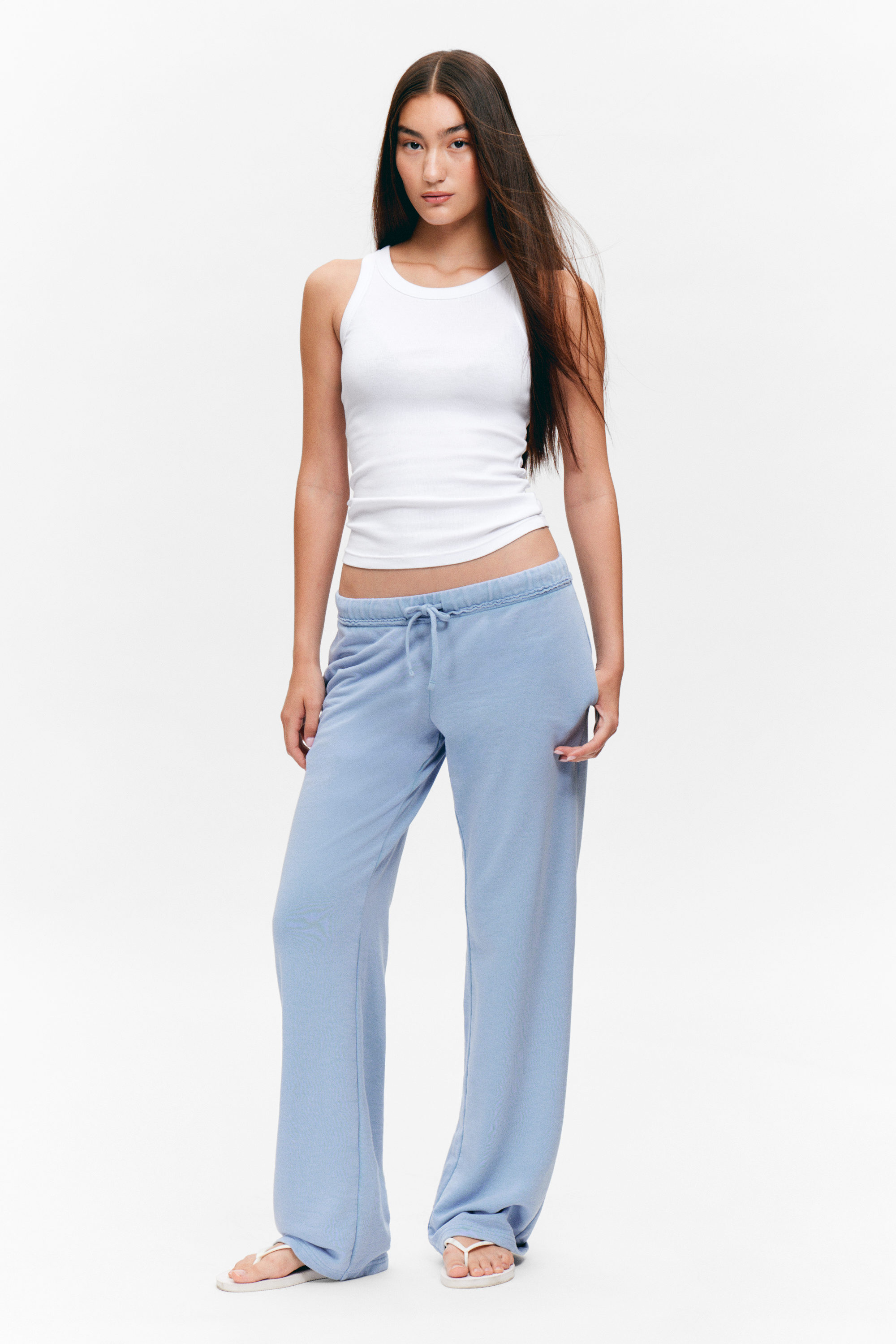 Dusty Blue - Soft Terry Pyjama Bottoms - 2