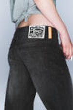 Undone Black - Svart - Messy Low Rise Regular Straight Jeans - 3