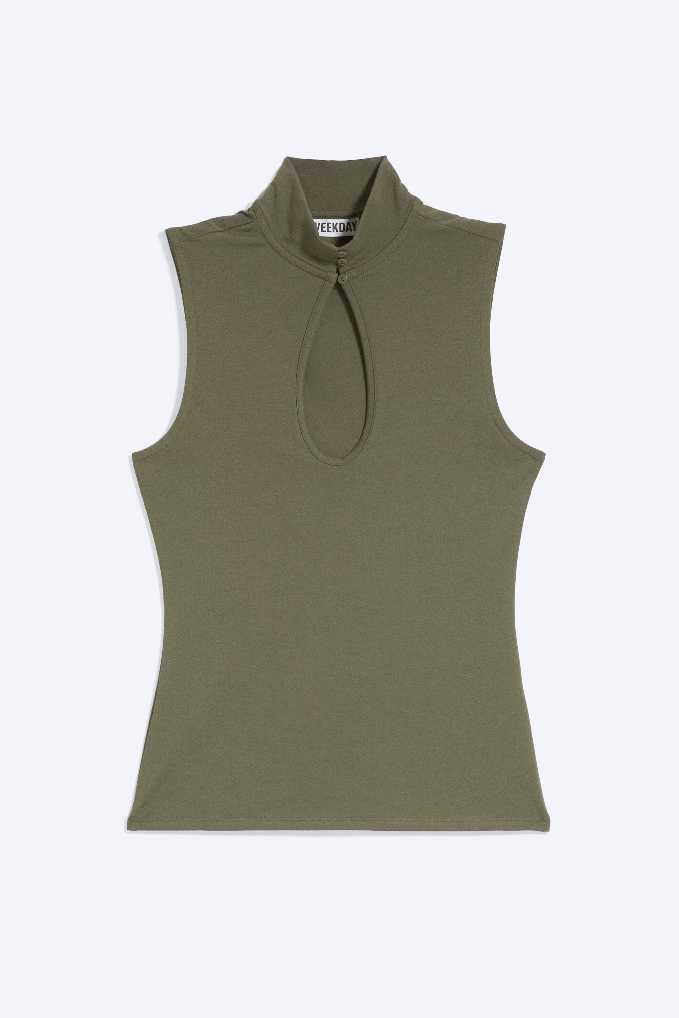 Dark Khaki Green - Keyhole Top - 4