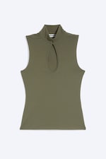 Dark Khaki Green - Keyhole Top - 4