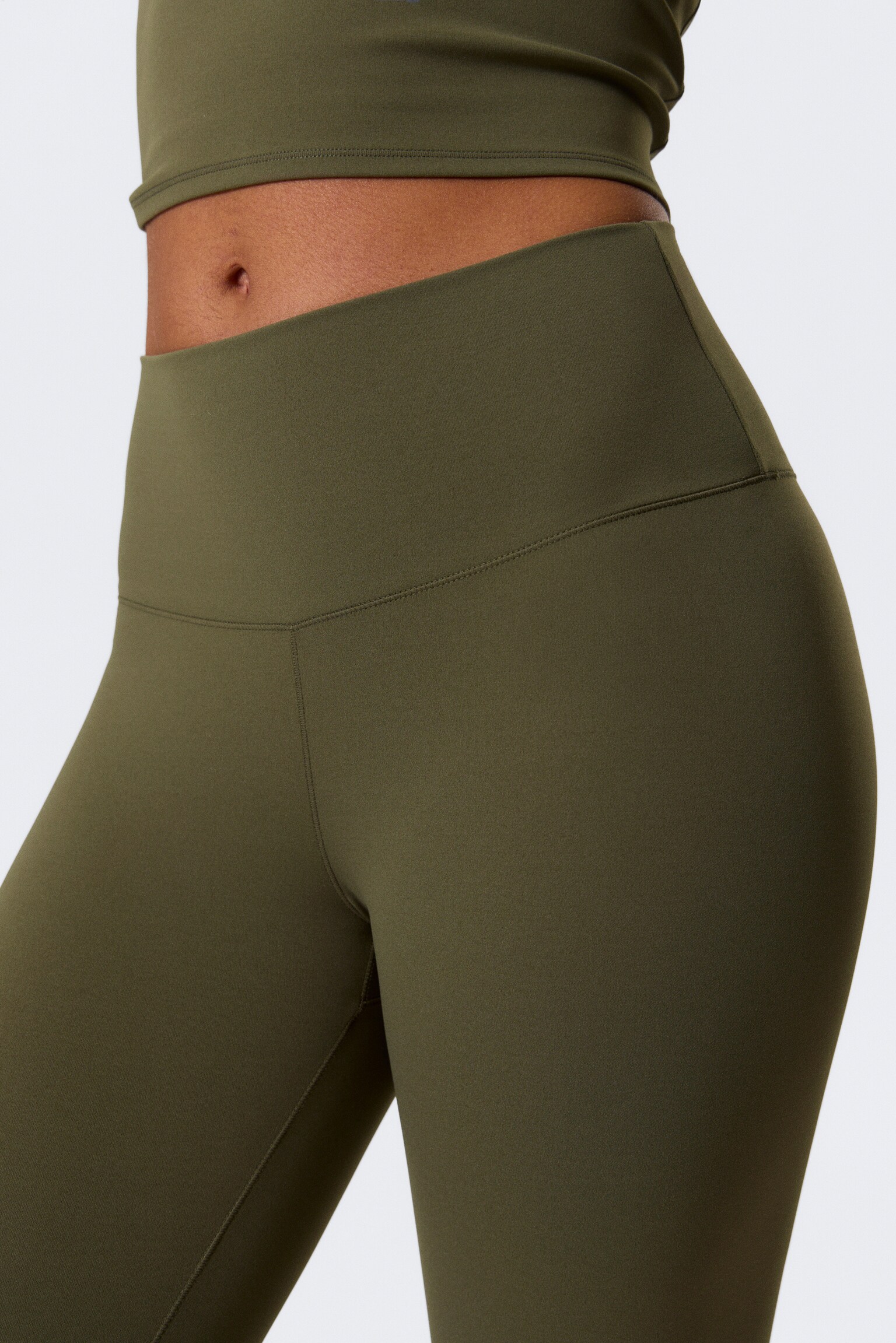 Ψηλόμεσο Κολάν Γυμναστικής - Σκούρο χακί πράσινο/Σκούρο Γκρι/Σκούρο Καφέ/Black/Λευκό - 5