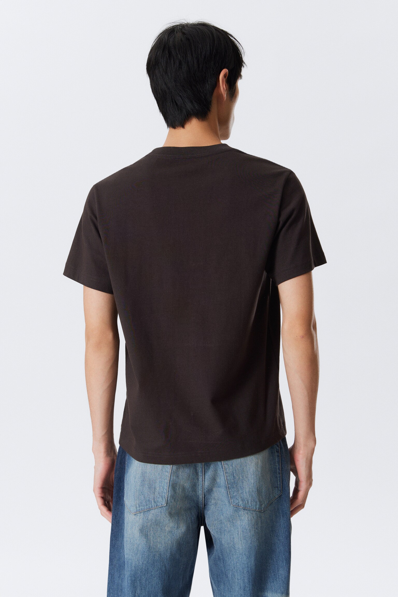 T-shirt curta quadrada pesada - Castanho-escuro/Preto/Branco/Azul-marinho escuro/Azul-claro poeira/Cinzento-claro/Verde caqui/Verde-escuro/Verde caqui claro - 3